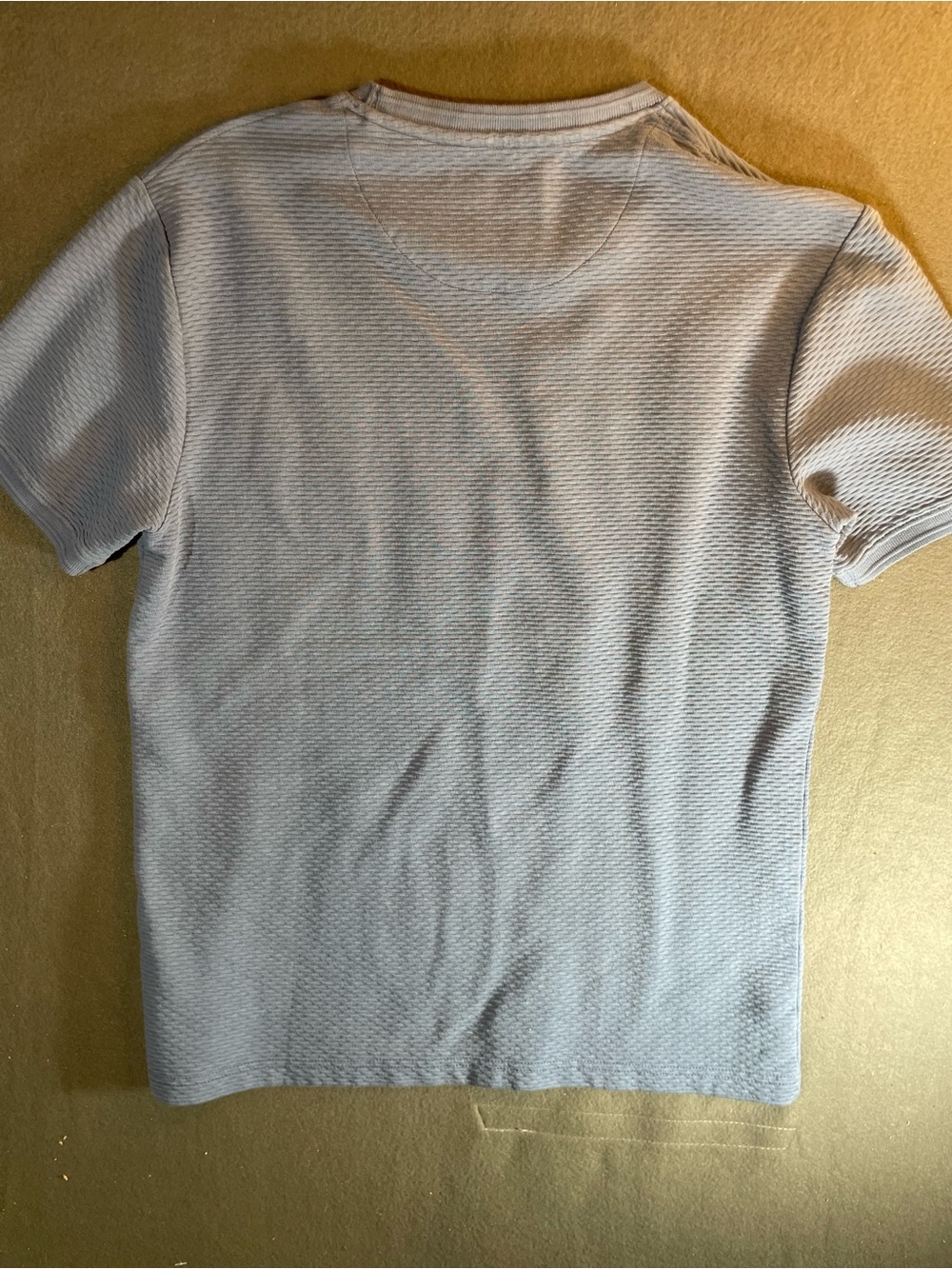Denim & Flower Light Blue Textured Crewneck Tee - Picture 6 of 7